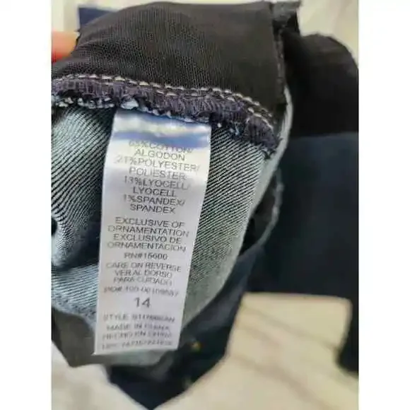 Democracy Ab Solution jeans Ankle skimmer indigo sz 14 slimming stretch comfort - Picture 5 of 8